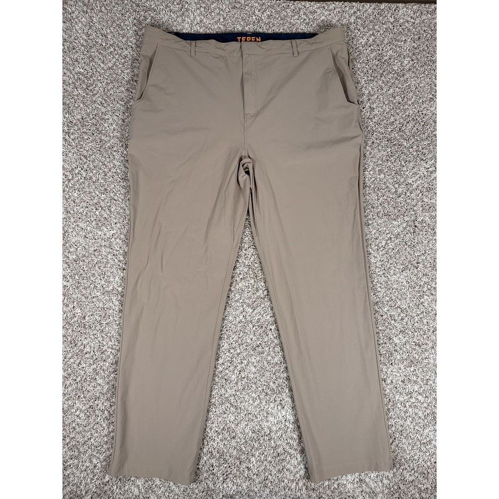 Teren Pants Mens 40 x 32 Khaki‎ Performance Stretch No Fly Zone Insect Repellent